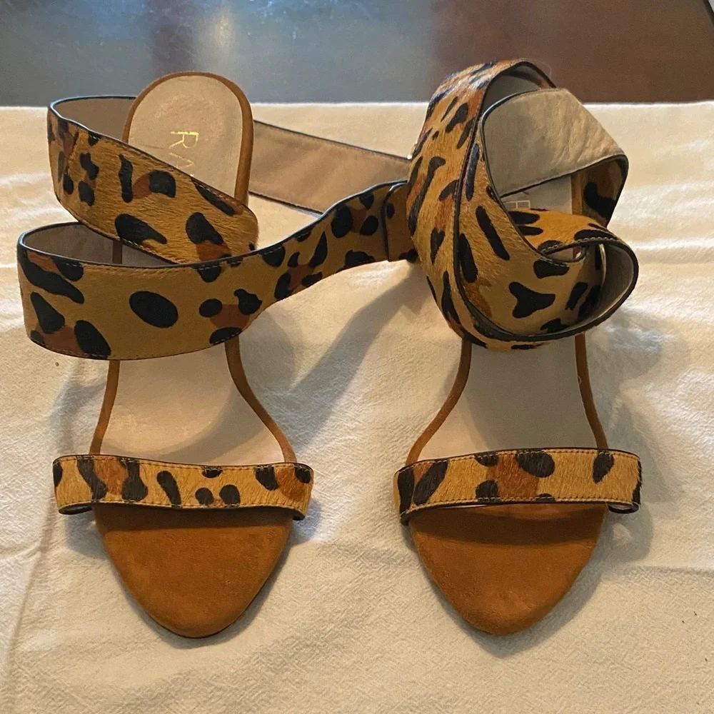 RAYE Leopard Print Block Heel Sandals - Picture 6 of 6